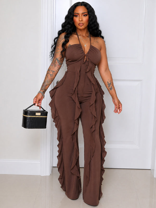 Ruffle Halter Jumpsuit