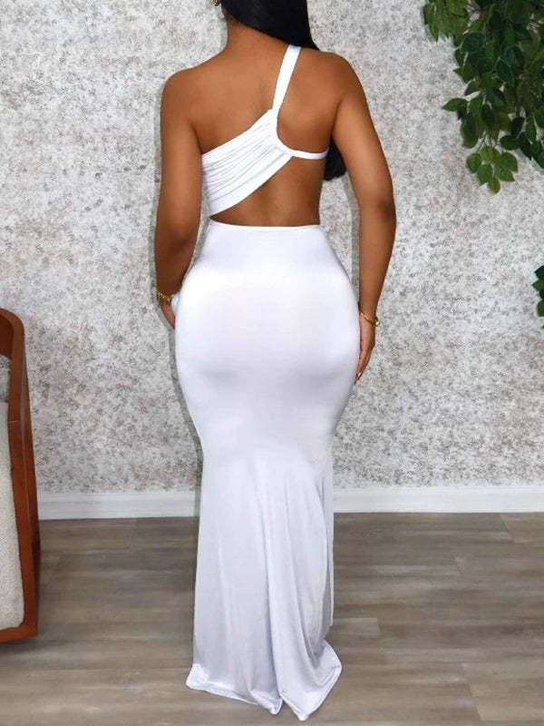 Cutout Ruched Maxi Dress