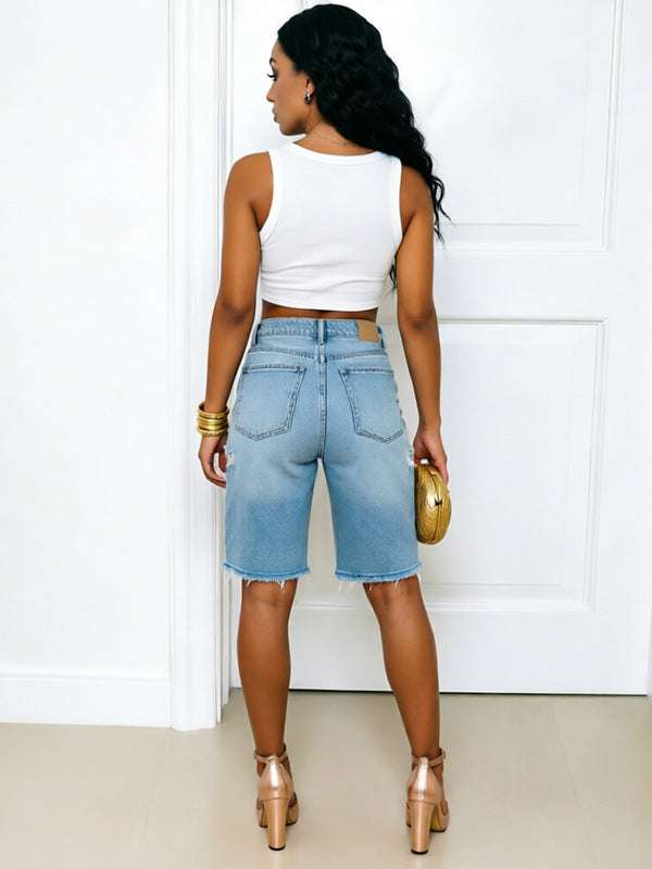 Denim Bermuda Shorts