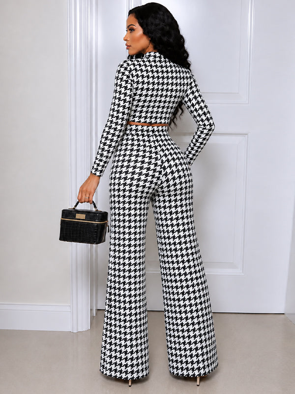 Houndstooth Top & Pants Set
