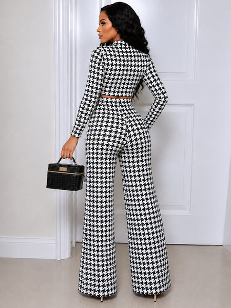 Houndstooth Top & Pants Set