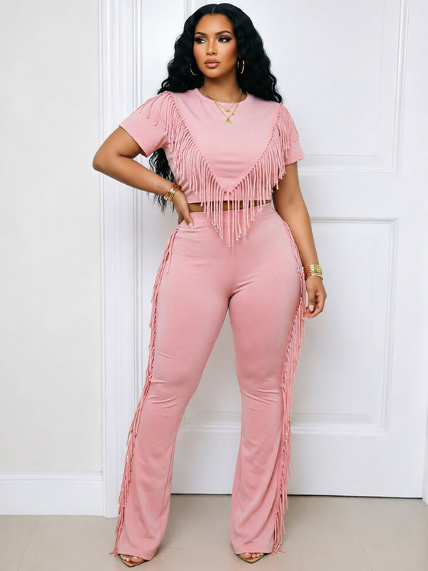 Fringe Combo Pants Set
