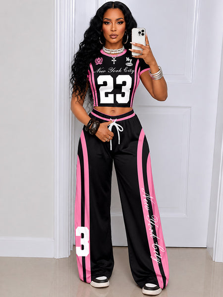 Printed Tee & Pants Set