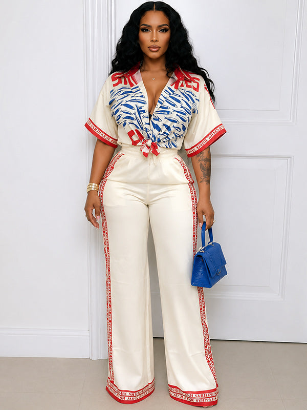 Printed Shirt & Pants Set