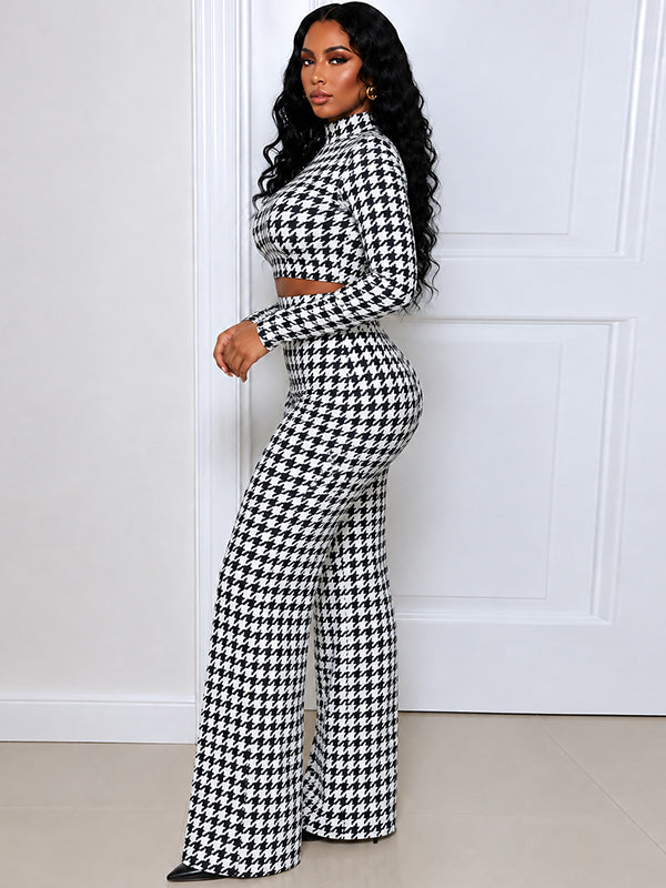 Houndstooth Top & Pants Set