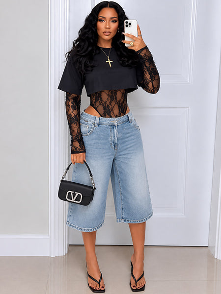 Lace Combo Bodysuit