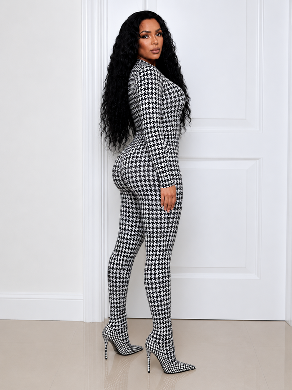 Houndstooth Top & Pants Set