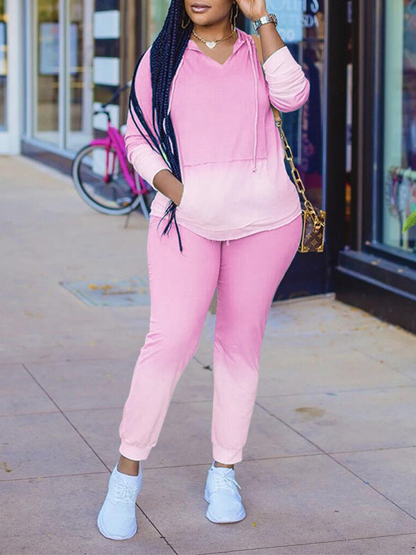 Gradient Hooded Top & Pants Set