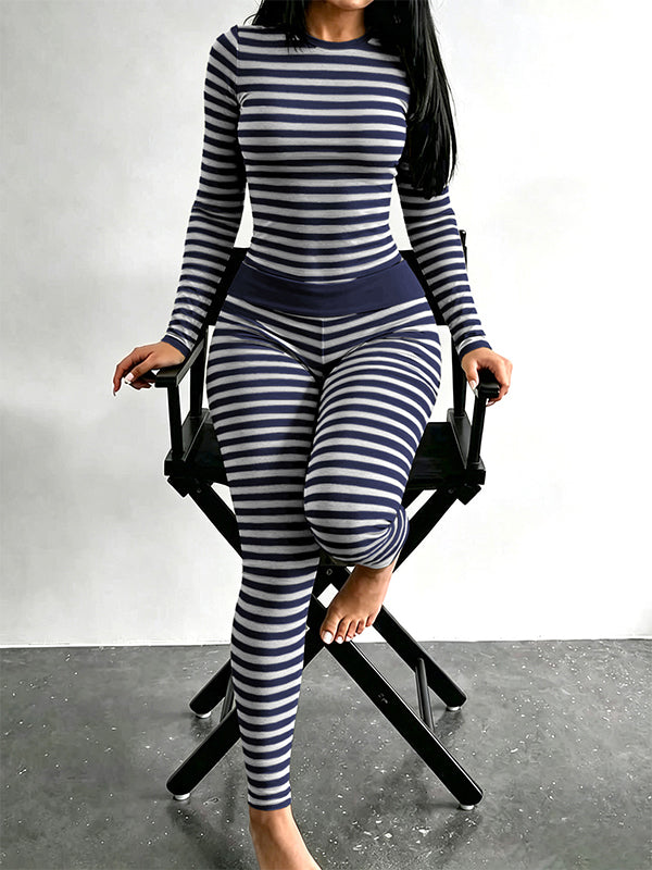 Stripe Color‑Block 2PC Set