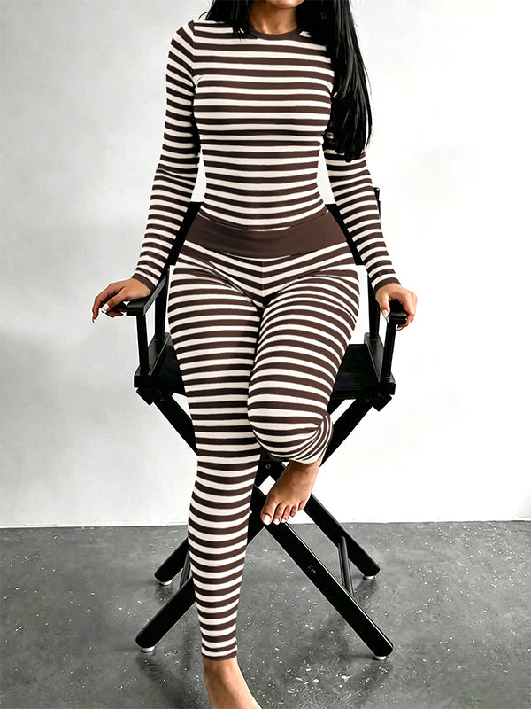 Stripe Color‑Block 2PC Set