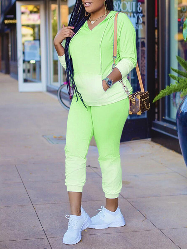 Gradient Hooded Top & Pants Set