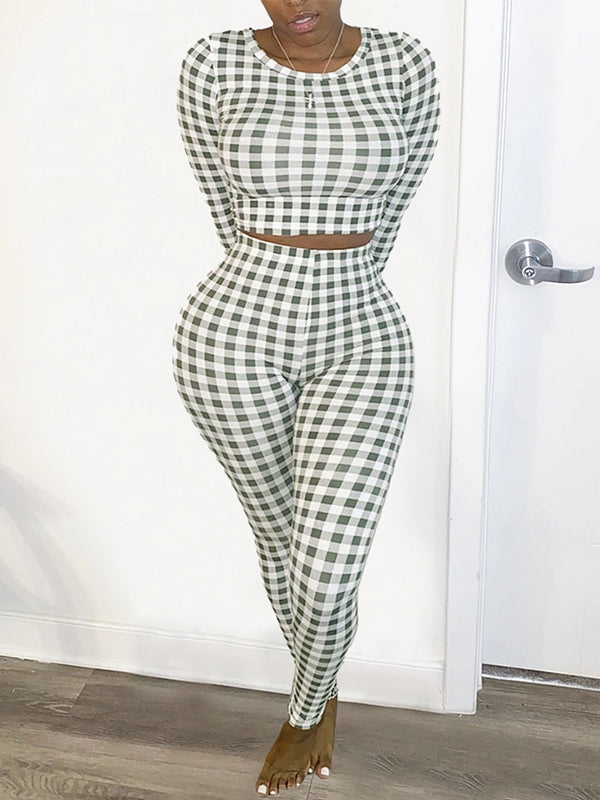 Plaid Print 2PC Set