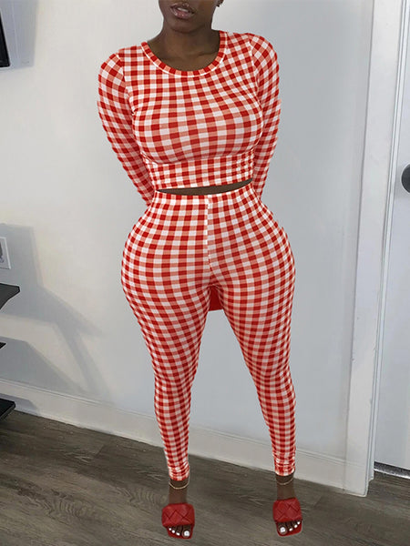 Plaid Print 2PC Set
